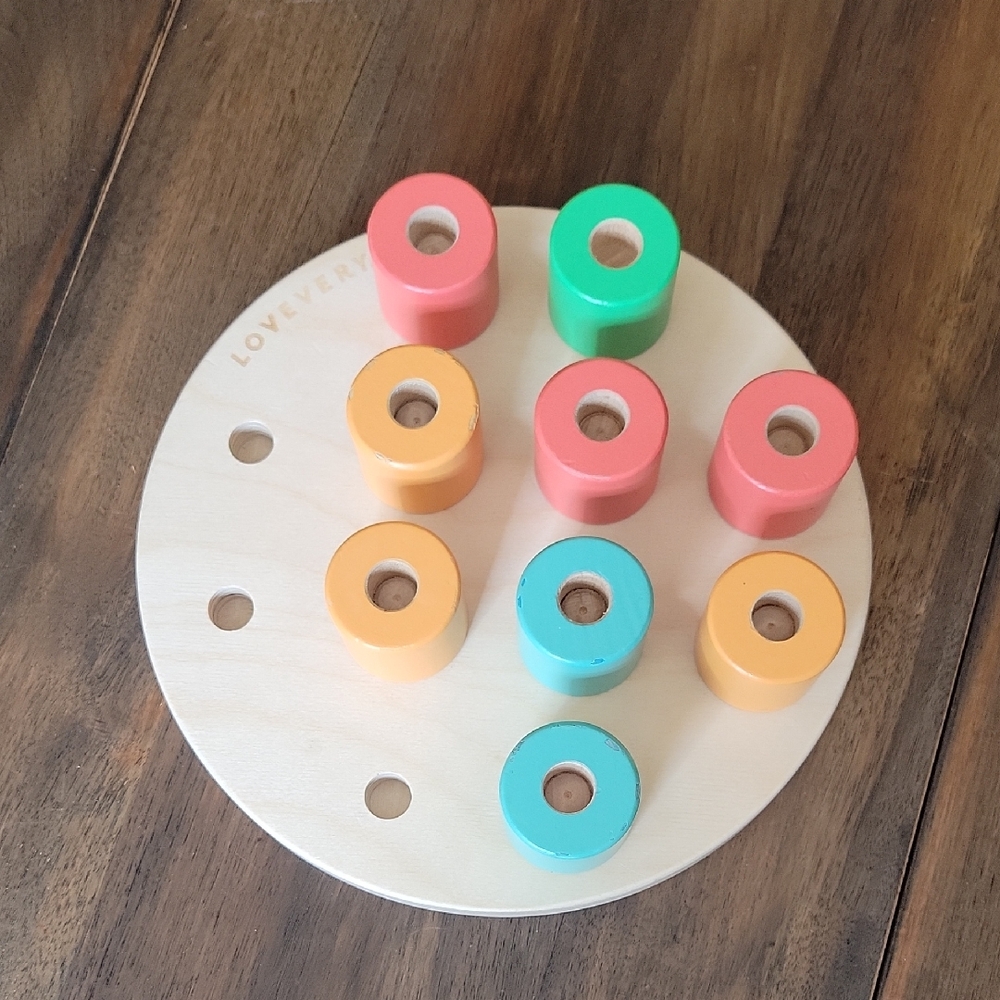 Lovevery Montessori Wooden Stacking Pegboard